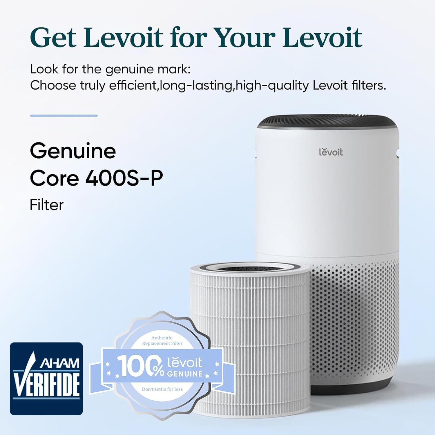 image:imageLevoit Genuine Core 400SP Air Purifier Pet Allergy Replacement Filter HEPA Sleep Mode HighEfficiency Activated Carbon Removes Pollen Allergens Dust Pet Hair Core 400SRFPAYellow 1 PackCore 400SP Filter