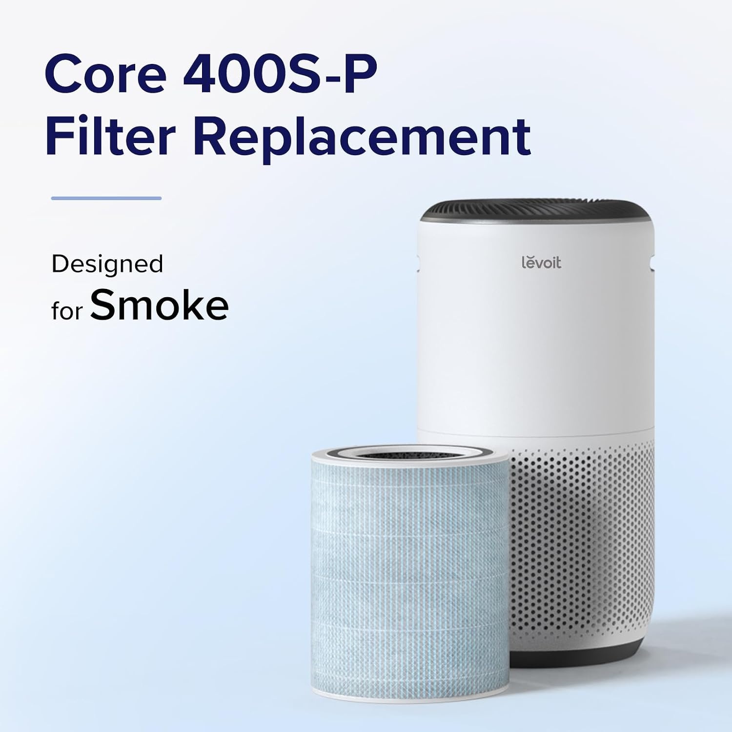 image:imageLevoit Genuine Core 400SP Air Purifier Pet Allergy Replacement Filter HEPA Sleep Mode HighEfficiency Activated Carbon Removes Pollen Allergens Dust Pet Hair Core 400SRFPAYellow 1 PackCore 400SP Smoke Remover Filter