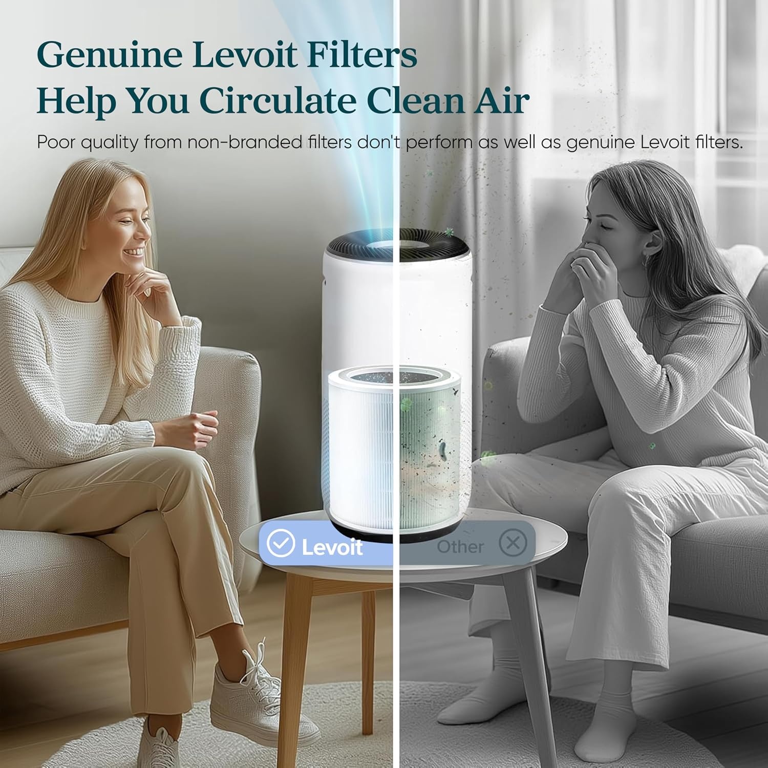image:imageLevoit Genuine Core 400SP Air Purifier Pet Allergy Replacement Filter HEPA Sleep Mode HighEfficiency Activated Carbon Removes Pollen Allergens Dust Pet Hair Core 400SRFPAYellow 1 PackCore 400SP Filter