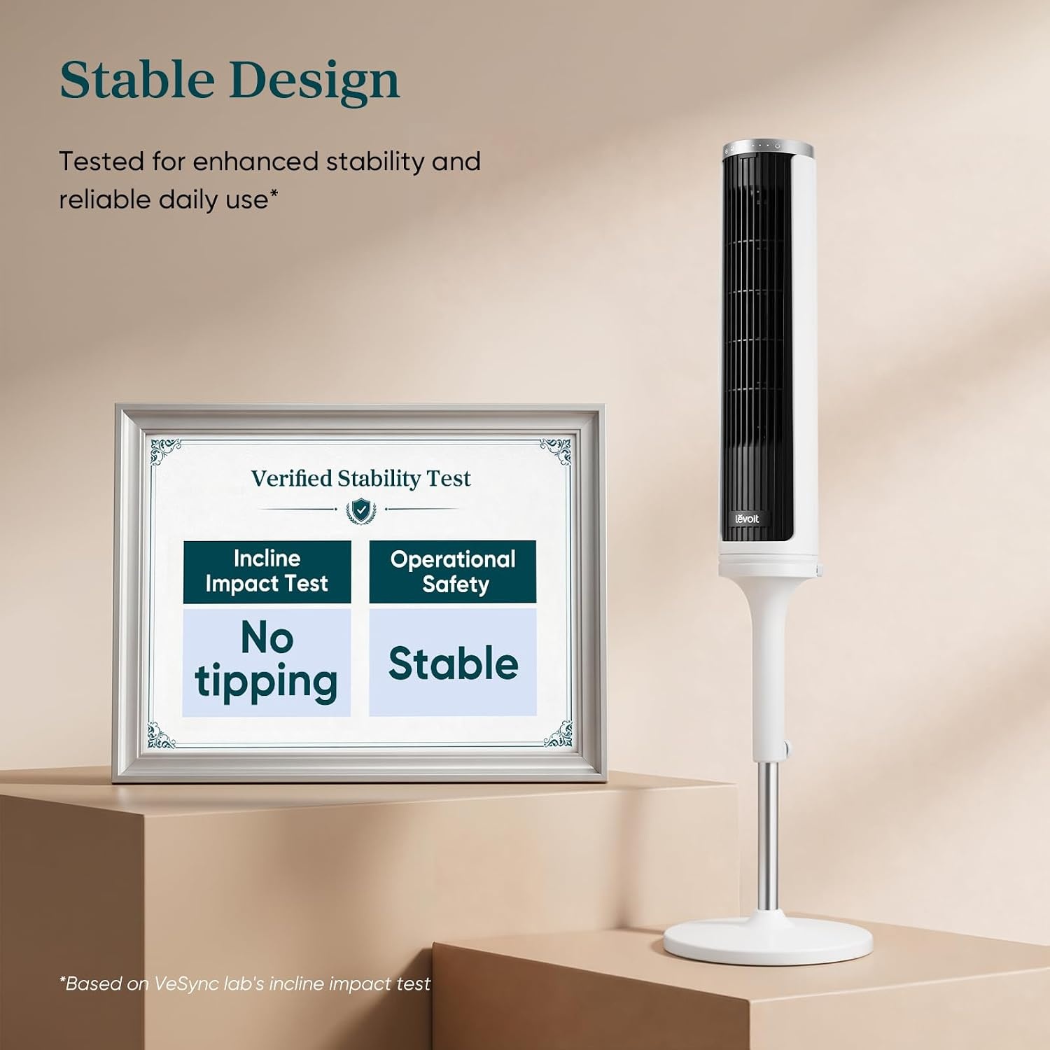 image:imageLevoit Tower Fan for Bedroom 28fts Fans that Blow Cold Air 28dB Quiet Standing Floor Fan for Room 90 Oscillating 5 Speeds 4 Modes amp Temp Sensor Bladeless 12H Timer Remoter 36 inch BlackAdjustable 3647 inches White