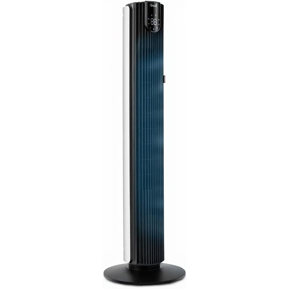 image:imageLevoit Tower Fan for Bedroom 28fts Fans that Blow Cold Air 28dB Quiet Standing Floor Fan for Room 90 Oscillating 5 Speeds 4 Modes amp Temp Sensor Bladeless 12H Timer Remoter 36 inch Black42 inches Wifi White