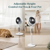 Levoit Standing Fan for Bedroom, 90° Oscillating Fan, 20dB Quiet for Sleep | Floor fan with 1024 CFM Airflow, DC Motor, 5 Speeds, 2 in 1 Pedestal & Tabletop, 12H Timer, Remoter, for Home, Room, White(Pro White)