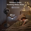 Levoit Standing Fan for Bedroom, 90° Oscillating Fan, 20dB Quiet for Sleep | Floor fan with 1024 CFM Airflow, DC Motor, 5 Speeds, 2 in 1 Pedestal & Tabletop, 12H Timer, Remoter, for Home, Room, White(New CoreBreeze Grey Smart)