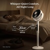 Levoit Standing Fan for Bedroom, 90° Oscillating Fan, 20dB Quiet for Sleep | Floor fan with 1024 CFM Airflow, DC Motor, 5 Speeds, 2 in 1 Pedestal & Tabletop, 12H Timer, Remoter, for Home, Room, White(Pro White)
