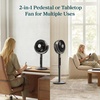 Levoit Standing Fan for Bedroom, 90° Oscillating Fan, 20dB Quiet for Sleep | Floor fan with 1024 CFM Airflow, DC Motor, 5 Speeds, 2 in 1 Pedestal & Tabletop, 12H Timer, Remoter, for Home, Room, White(Pro Black Smart)