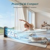 Levoit Tower Fan for Bedroom, 20dB Quiet Desk Fan, Portable Fan with 23ft/s | 3 Angles 4 Speeds Mini Oscillating Fan, DC Motor, Bladeless, Easy to Carry, Remoter, 12H Timer, for Home, Room, Office, White(Portable-Rechargeable Grey Pro)