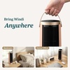 Levoit Tower Fan for Bedroom, 20dB Quiet Desk Fan, Portable Fan with 23ft/s | 3 Angles 4 Speeds Mini Oscillating Fan, DC Motor, Bladeless, Easy to Carry, Remoter, 12H Timer, for Home, Room, Office, White(Windi Mini Clay)