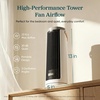 Levoit Tower Fan for Bedroom, 20dB Quiet Desk Fan, Portable Fan with 23ft/s | 3 Angles 4 Speeds Mini Oscillating Fan, DC Motor, Bladeless, Easy to Carry, Remoter, 12H Timer, for Home, Room, Office, White(Windi Mini White)