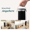 Levoit Tower Fan for Bedroom, 20dB Quiet Desk Fan, Portable Fan with 23ft/s | 3 Angles 4 Speeds Mini Oscillating Fan, DC Motor, Bladeless, Easy to Carry, Remoter, 12H Timer, for Home, Room, Office, White(Windi Mini White)