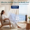 Levoit Tower Fan for Bedroom, 20dB Quiet Desk Fan, Portable Fan with 23ft/s | 3 Angles 4 Speeds Mini Oscillating Fan, DC Motor, Bladeless, Easy to Carry, Remoter, 12H Timer, for Home, Room, Office, White(Windi Mini Clay)