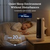 Levoit Tower Fan for Bedroom, 20dB Quiet Desk Fan, Portable Fan with 23ft/s | 3 Angles 4 Speeds Mini Oscillating Fan, DC Motor, Bladeless, Easy to Carry, Remoter, 12H Timer, for Home, Room, Office, White(Windi Mini White)