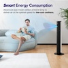 Levoit Tower Fan for Bedroom, 28ft/s Fans that Blow Cold Air, 28dB Quiet | Standing Floor Fan for Room, 90° Oscillating, 5 Speeds 4 Modes & Temp Sensor, Bladeless, 12H Timer, Remoter, 36 inch, Black(42 inches Wifi White)
