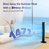 Levoit Tower Fan for Bedroom, 28ft/s Fans that Blow Cold Air, 28dB Quiet | Standing Floor Fan for Room, 90° Oscillating, 5 Speeds 4 Modes & Temp Sensor, Bladeless, 12H Timer, Remoter, 36 inch, Black(42 inches White)