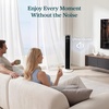 Levoit Tower Fan for Bedroom, 28ft/s Fans that Blow Cold Air, 28dB Quiet | Standing Floor Fan for Room, 90° Oscillating, 5 Speeds 4 Modes & Temp Sensor, Bladeless, 12H Timer, Remoter, 36 inch, Black(36 inches White)