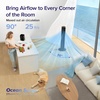 Levoit Tower Fan for Bedroom, 28ft/s Fans that Blow Cold Air, 28dB Quiet | Standing Floor Fan for Room, 90° Oscillating, 5 Speeds 4 Modes & Temp Sensor, Bladeless, 12H Timer, Remoter, 36 inch, Black(42 inches White)