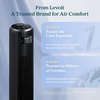 Levoit Tower Fan for Bedroom, 28ft/s Fans that Blow Cold Air, 28dB Quiet | Standing Floor Fan for Room, 90° Oscillating, 5 Speeds 4 Modes & Temp Sensor, Bladeless, 12H Timer, Remoter, 36 inch, Black(36 inches Black)