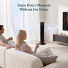 Levoit Tower Fan for Bedroom, 28ft/s Fans that Blow Cold Air, 28dB Quiet | Standing Floor Fan for Room, 90° Oscillating, 5 Speeds 4 Modes & Temp Sensor, Bladeless, 12H Timer, Remoter, 36 inch, Black(36 inches Black)