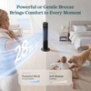 Levoit Tower Fan for Bedroom, 28ft/s Fans that Blow Cold Air, 28dB Quiet | Standing Floor Fan for Room, 90° Oscillating, 5 Speeds 4 Modes & Temp Sensor, Bladeless, 12H Timer, Remoter, 36 inch, Black(36 inches Black)