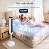 Levoit Tower Fan for Bedroom, 28ft/s Fans that Blow Cold Air, 28dB Quiet | Standing Floor Fan for Room, 90° Oscillating, 5 Speeds 4 Modes & Temp Sensor, Bladeless, 12H Timer, Remoter, 36 inch, Black(Adjustable 36-47 inches White)