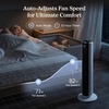 Levoit Tower Fan for Bedroom, 28ft/s Fans that Blow Cold Air, 28dB Quiet | Standing Floor Fan for Room, 90° Oscillating, 5 Speeds 4 Modes & Temp Sensor, Bladeless, 12H Timer, Remoter, 36 inch, Black(36 inches White)