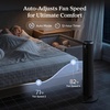 Levoit Tower Fan for Bedroom, 28ft/s Fans that Blow Cold Air, 28dB Quiet | Standing Floor Fan for Room, 90° Oscillating, 5 Speeds 4 Modes & Temp Sensor, Bladeless, 12H Timer, Remoter, 36 inch, Black(36 inches Black)