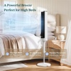 Levoit Tower Fan for Bedroom, 28ft/s Fans that Blow Cold Air, 28dB Quiet | Standing Floor Fan for Room, 90° Oscillating, 5 Speeds 4 Modes & Temp Sensor, Bladeless, 12H Timer, Remoter, 36 inch, Black(Adjustable 36-47 inches White)