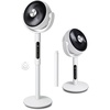 Levoit Standing Fan for Bedroom, 90° Oscillating Fan, 20dB Quiet for Sleep | Floor fan with 1024 CFM Airflow, DC Motor, 5 Speeds, 2 in 1 Pedestal & Tabletop, 12H Timer, Remoter, for Home, Room, White(Pro White)