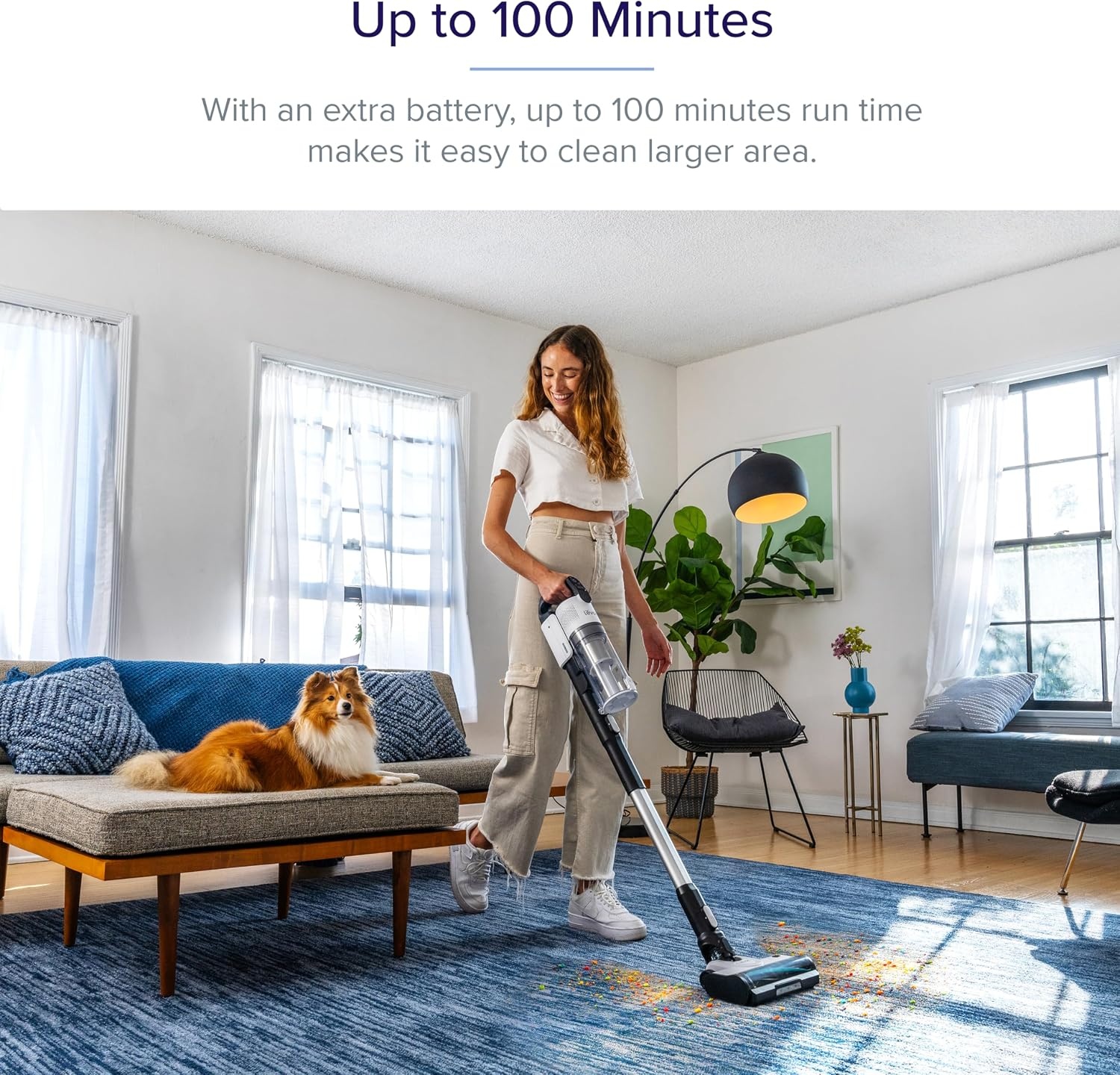 image:imageLEVOIT LVAC200 WhiteampBlue Cordless Vacuum Cleaner Replacement Battery 2200mAh Up to 50 Minutes RuntimeLVAC200 Battery White