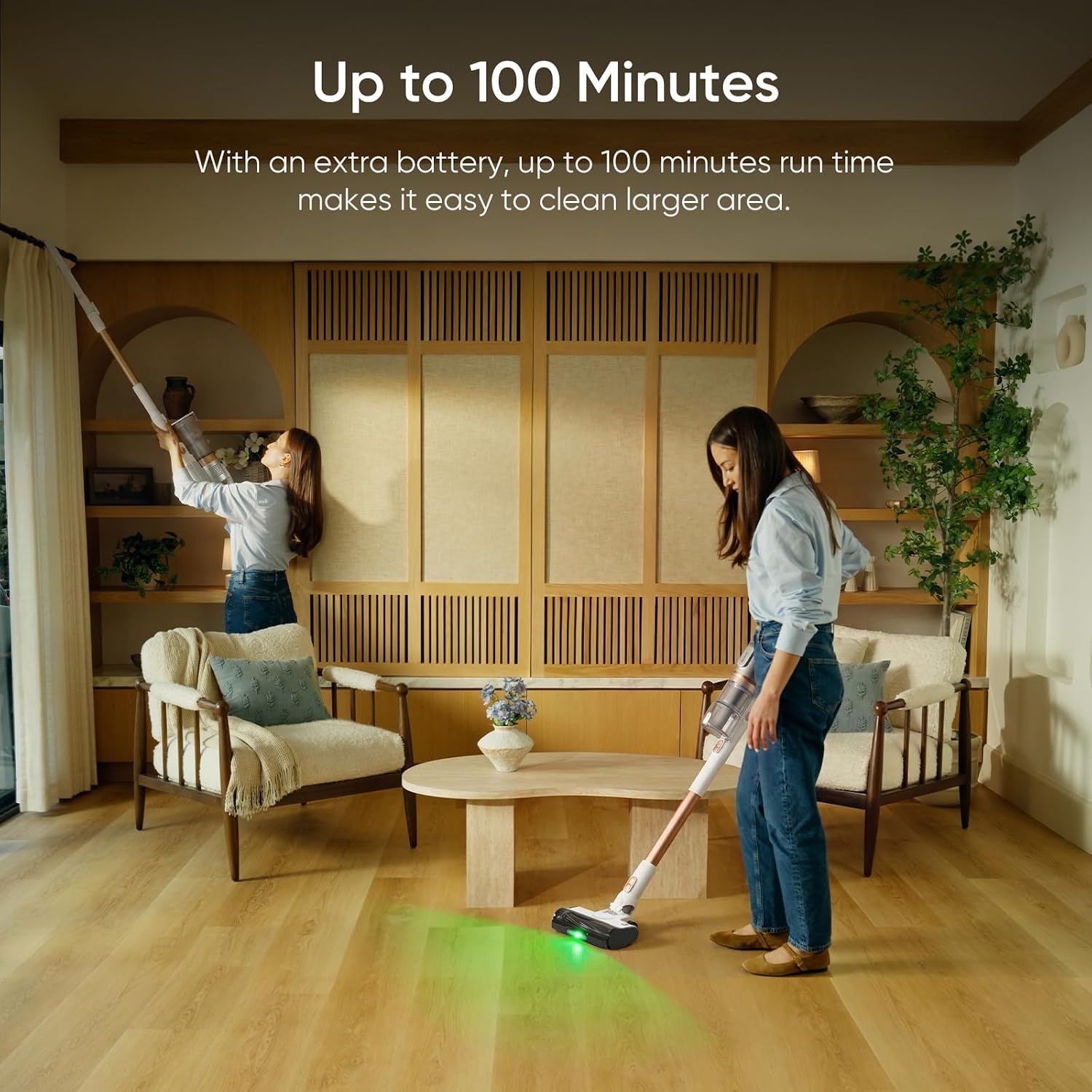 image:imageLEVOIT LVAC200 WhiteampBlue Cordless Vacuum Cleaner Replacement Battery 2200mAh Up to 50 Minutes RuntimeVortexIQ Battery
