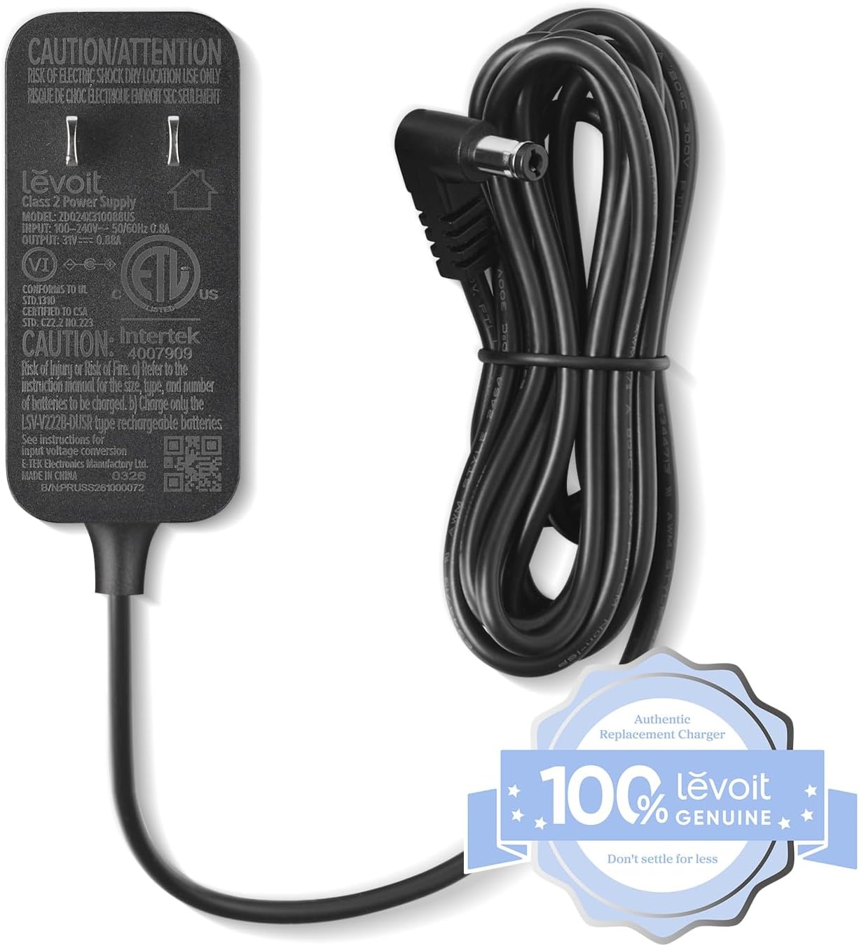 image:imageLEVOIT LVAC200 WhiteampBlue Cordless Vacuum Cleaner Replacement Battery 2200mAh Up to 50 Minutes RuntimeVortexIQ Pro Charger