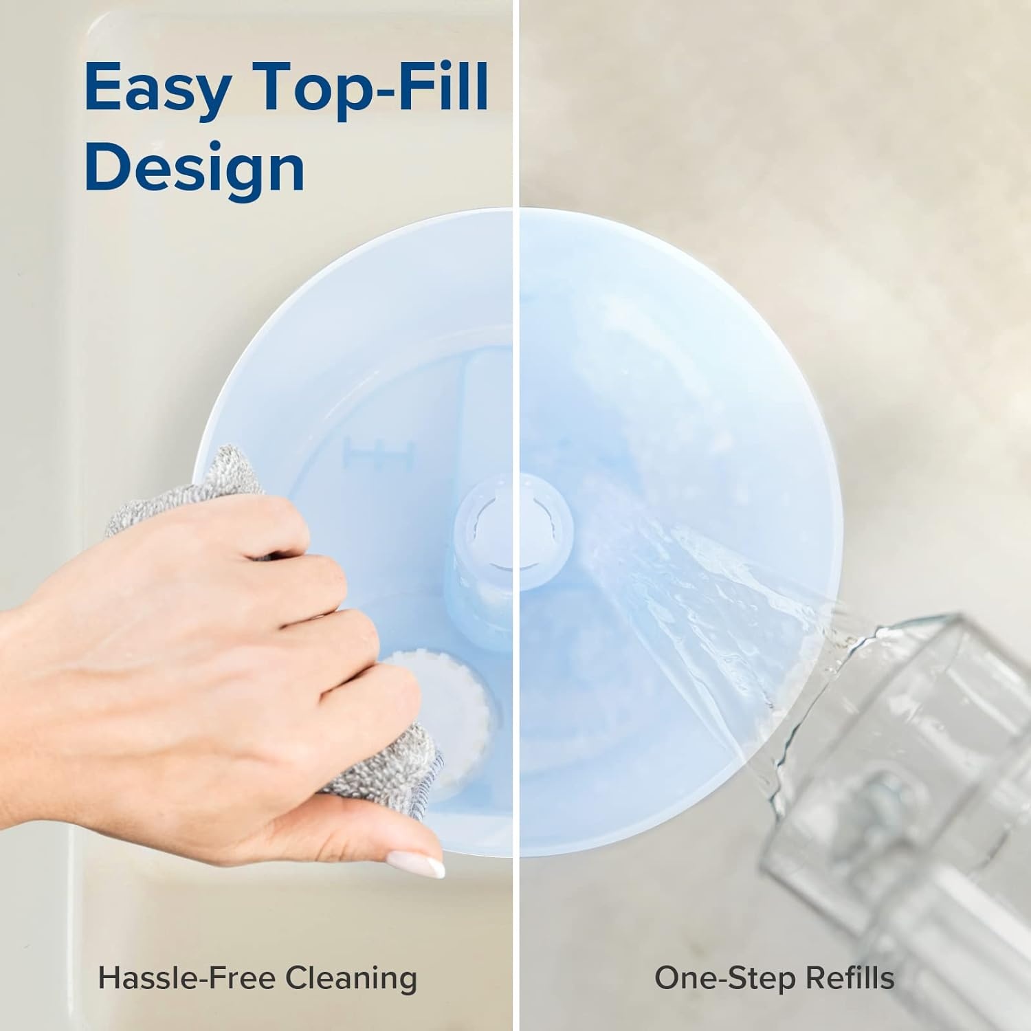 image:imageLevoit Top Fill Humidifiers for Bedroom 25L Tank for Large Room 28dB Easy to Fill amp Clean Quiet Cool Mist Air Humidifier for Home Baby Nursery amp Plants Auto Shutoff for Safety 25H Lasting30L Blue