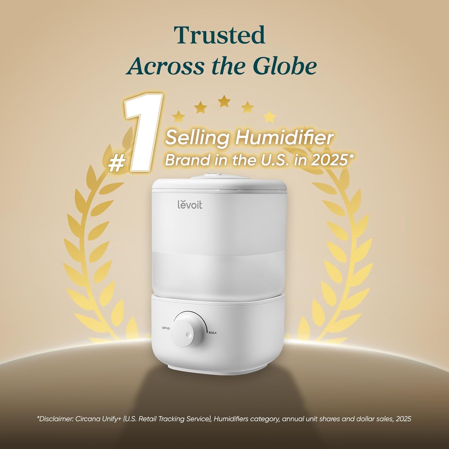 image:imageLevoit Top Fill Humidifiers for Bedroom 25L Tank for Large Room 28dB Easy to Fill amp Clean Quiet Cool Mist Air Humidifier for Home Baby Nursery amp Plants Auto Shutoff for Safety 25H Lasting25L White