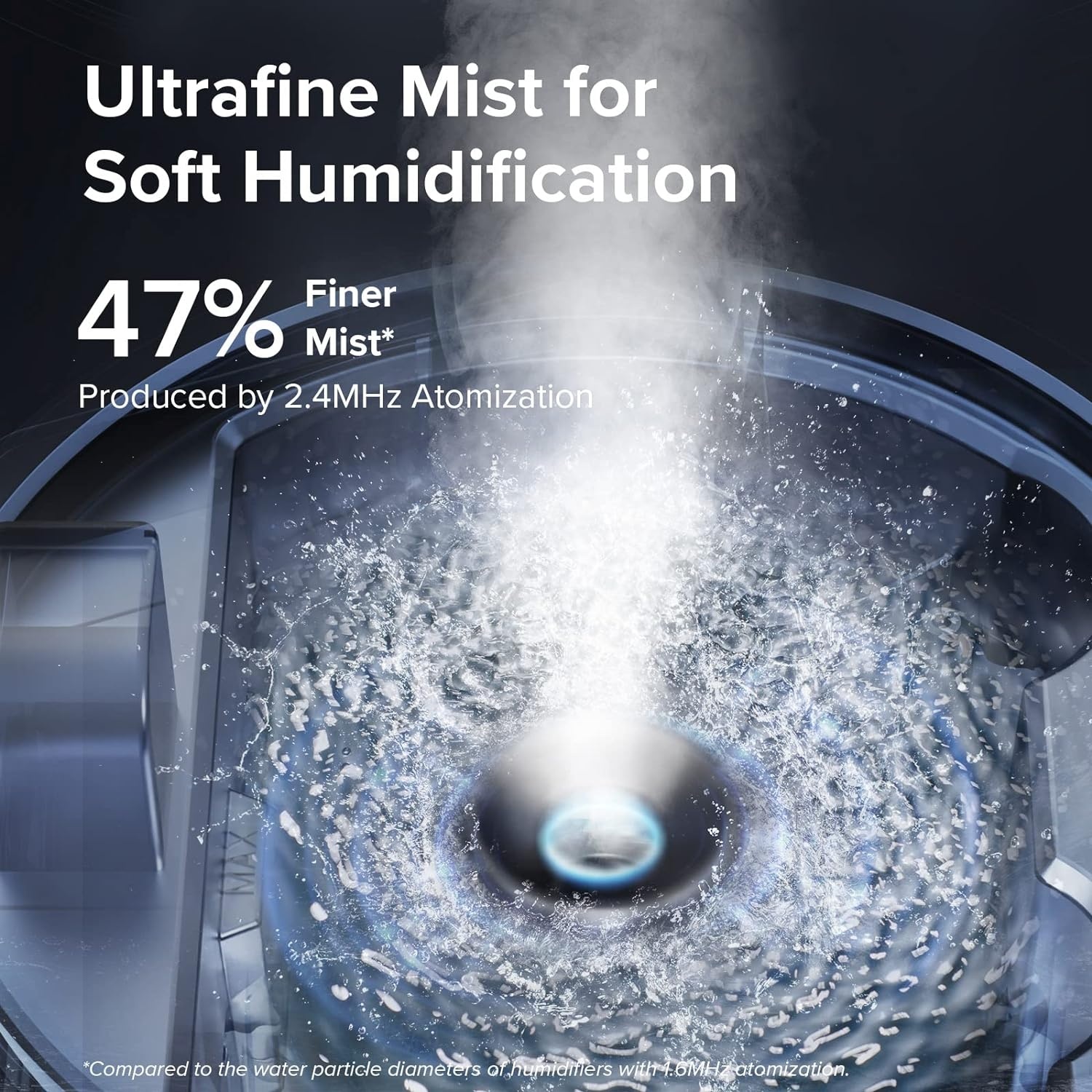 image:imageLevoit Top Fill Humidifiers for Bedroom 25L Tank for Large Room 28dB Easy to Fill amp Clean Quiet Cool Mist Air Humidifier for Home Baby Nursery amp Plants Auto Shutoff for Safety 25H Lasting30L Blue