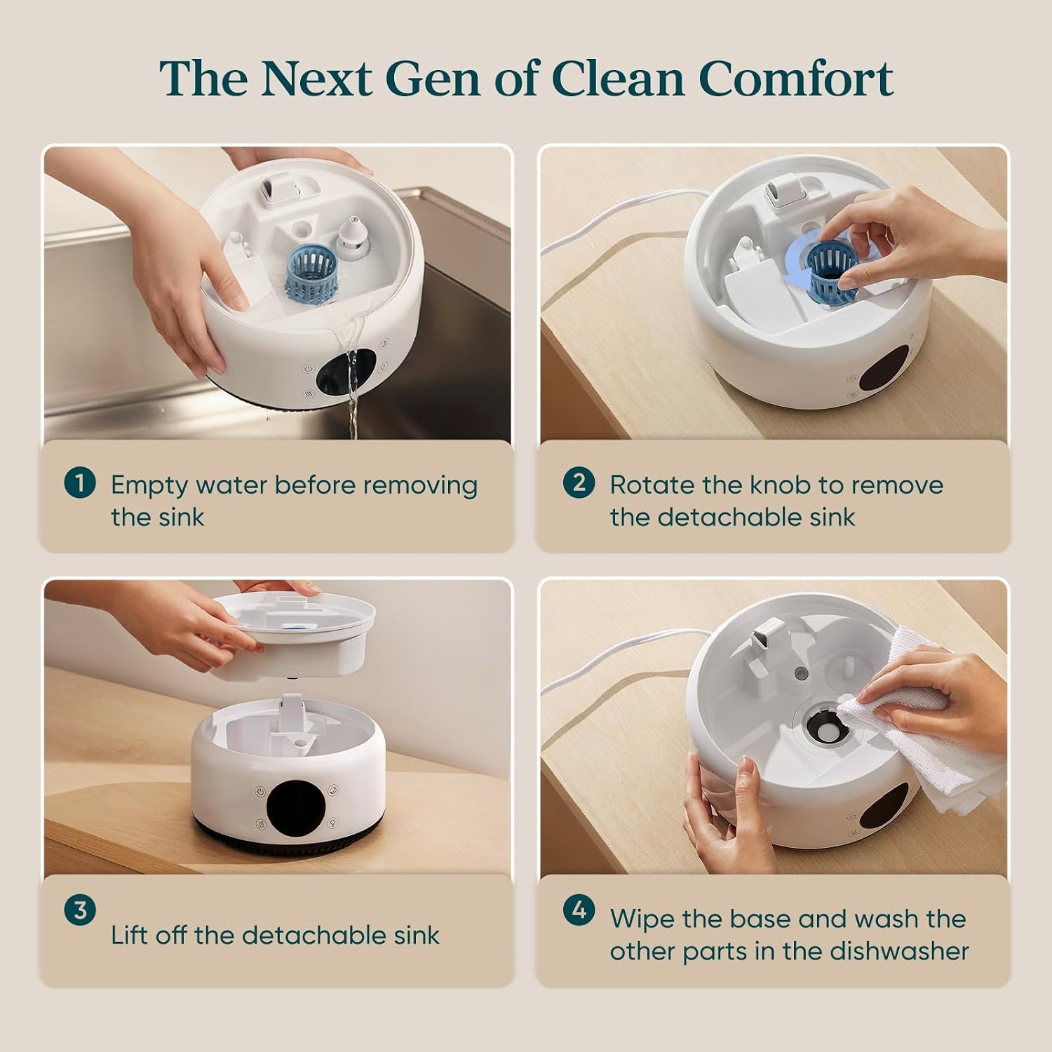 image:imageLevoit Top Fill Humidifiers for Bedroom 25L Tank for Large Room 28dB Easy to Fill amp Clean Quiet Cool Mist Air Humidifier for Home Baby Nursery amp Plants Auto Shutoff for Safety 25H Lasting42L DishwasherSafeSmart