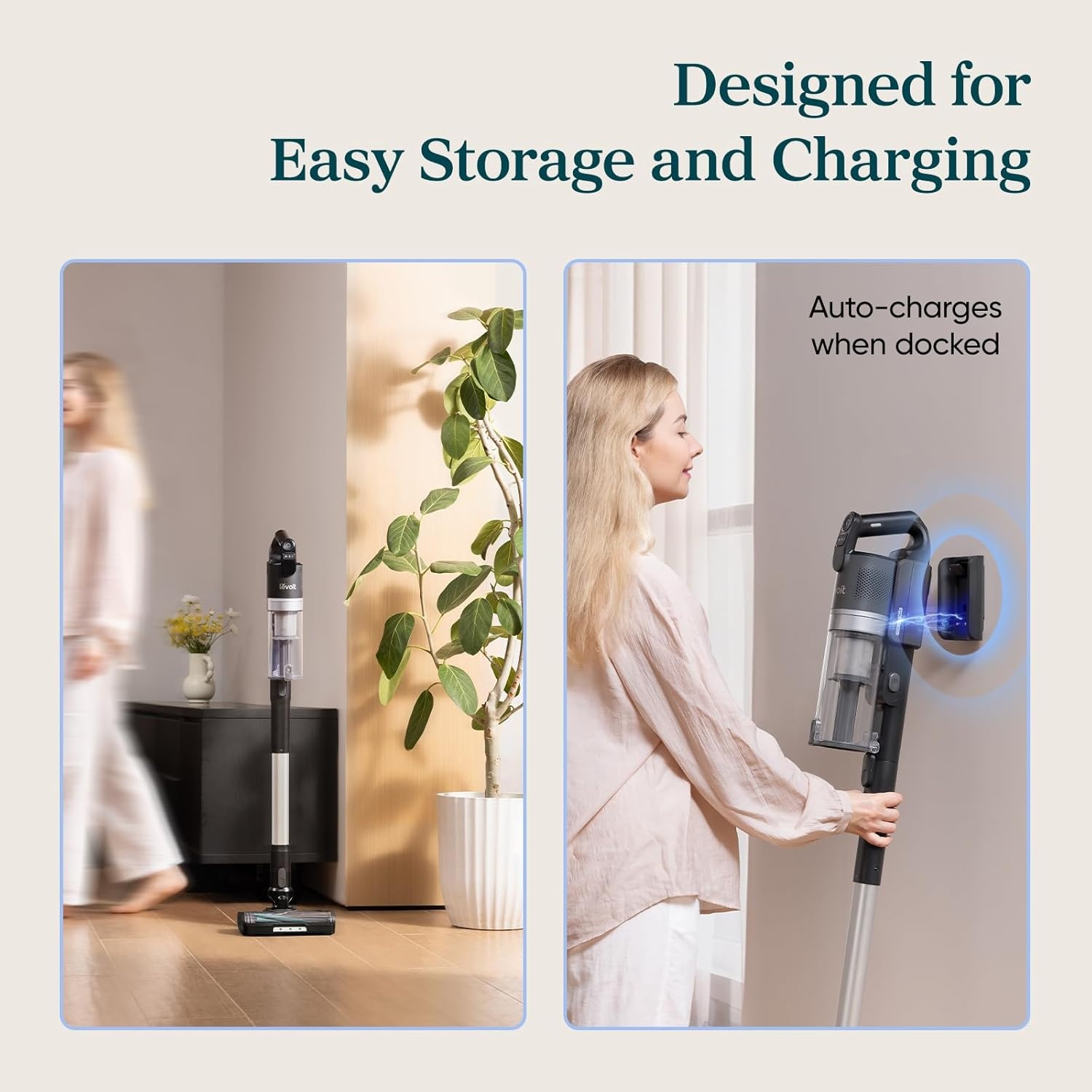 image:imageLevoit VortexIQ Cordless Vacuum Cleaner for Pet Hair 50Min Runtime Powerful Suction NeoSight Green Light Dust Reveal AntiTangle Brush SelfStanding 180 LayFlat Design HEPA FilterCarbon Black
