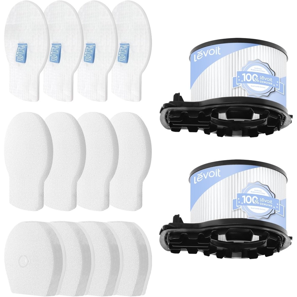 image:imageLEVOIT LVAC200 Vacuum Cleaner Replacement Filter 4 PreMotor Filters 2 PostMotor Filters WhiteAERO Filter