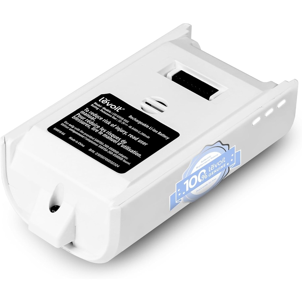 image:imageLEVOIT LVAC200 WhiteampBlue Cordless Vacuum Cleaner Replacement Battery 2200mAh Up to 50 Minutes RuntimeLVAC200 Battery White