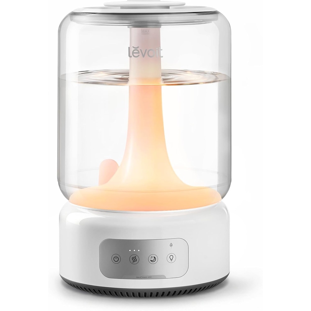 image:imageLevoit Classic300 Ultrasonic Top Fill Humidifier Extra Large 6L Tank 60H Super Quiet Easy to Use and Clean 360 Rotation Nozzle Simple Knob Control Handle Auto Shut Off Gray62L Touch Control