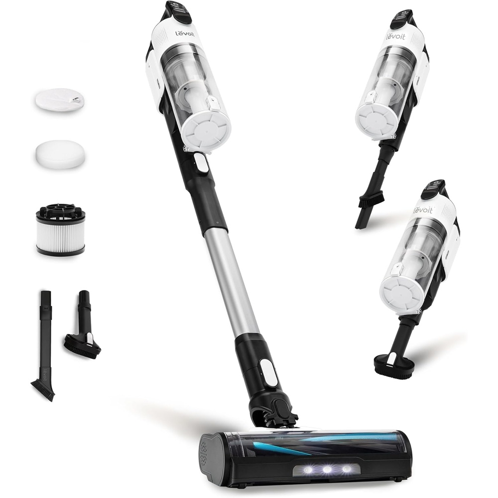 image:imageLevoit Cordless Vacuum Cleaner AntiTangle for Pet Hair Up to 50 Minutes Powerful Suction Lightweight Rechargeable Versatile for Carpets amp Hard Floors 180 LayFlat Design LVAC200LVAC200 Essential