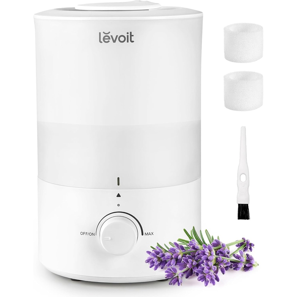image:imageLevoit Top Fill Humidifiers for Bedroom 25L Tank for Large Room 28dB Easy to Fill amp Clean Quiet Cool Mist Air Humidifier for Home Baby Nursery amp Plants Auto Shutoff for Safety 25H Lasting30L White