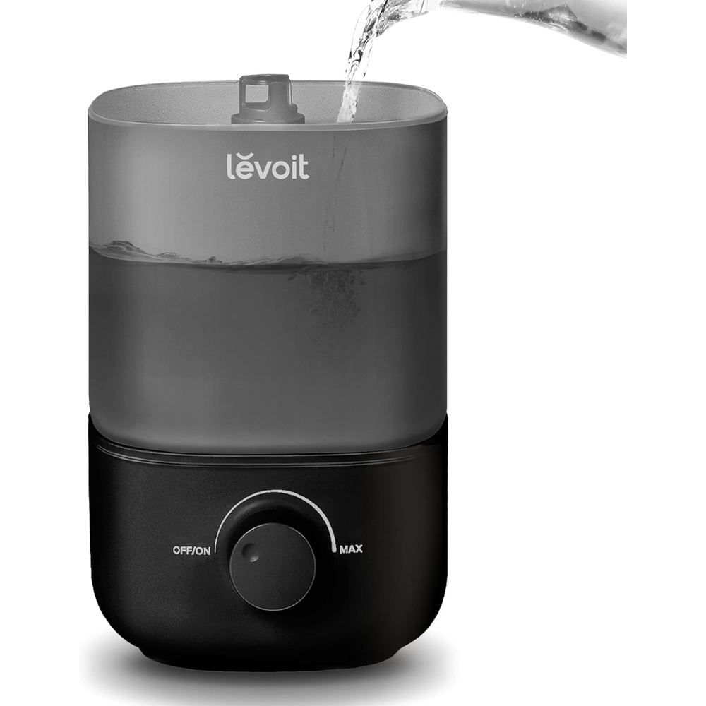 image:imageLevoit Top Fill Humidifiers for Bedroom 25L Tank for Large Room 28dB Easy to Fill amp Clean Quiet Cool Mist Air Humidifier for Home Baby Nursery amp Plants Auto Shutoff for Safety 25H Lasting25L Black