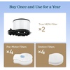 LEVOIT LVAC-200 Vacuum Cleaner Replacement Filter, 4 Pre-Motor Filters 2 Post-Motor Filters, White(AERO Filter)