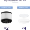 LEVOIT LVAC-200 Vacuum Cleaner Replacement Filter, 4 Pre-Motor Filters 2 Post-Motor Filters, White(LVAC-200 Filter)