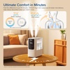 Levoit Humidifiers for Bedroom, Smart Warm and Cool Mist, Symptom Relief | OasisMist 4.5L Top-Fill Tank Runs 45H, Large Room, Auto Customized Humidity, 26dB Quiet, Essential Oil, Easy to Clean, White(White)