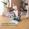 Levoit VortexIQ® Cordless Vacuum Cleaner for Pet Hair, 50-Min Runtime | Powerful Suction, NeoSight™ Green Light Dust Reveal, Anti-Tangle Brush, Self-Standing, 180° Lay-Flat Design, HEPA Filter(Carbon Black)