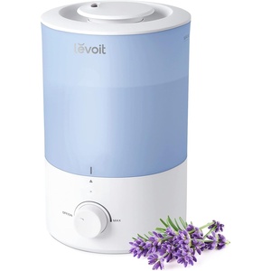 Levoit Top Fill Humidifiers for Bedroom, 2.5L Tank for Large Room, 28dB | Easy to Fill & Clean, Quiet Cool Mist Air Humidifier for Home Baby Nursery & Plants, Auto Shut-off for Safety, 25H Lasting(3.0L Blue)