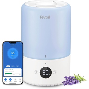 Levoit Top Fill Humidifiers for Bedroom, 2.5L Tank for Large Room, 28dB | Easy to Fill & Clean, Quiet Cool Mist Air Humidifier for Home Baby Nursery & Plants, Auto Shut-off for Safety, 25H Lasting(3.0L Smart_Blue)