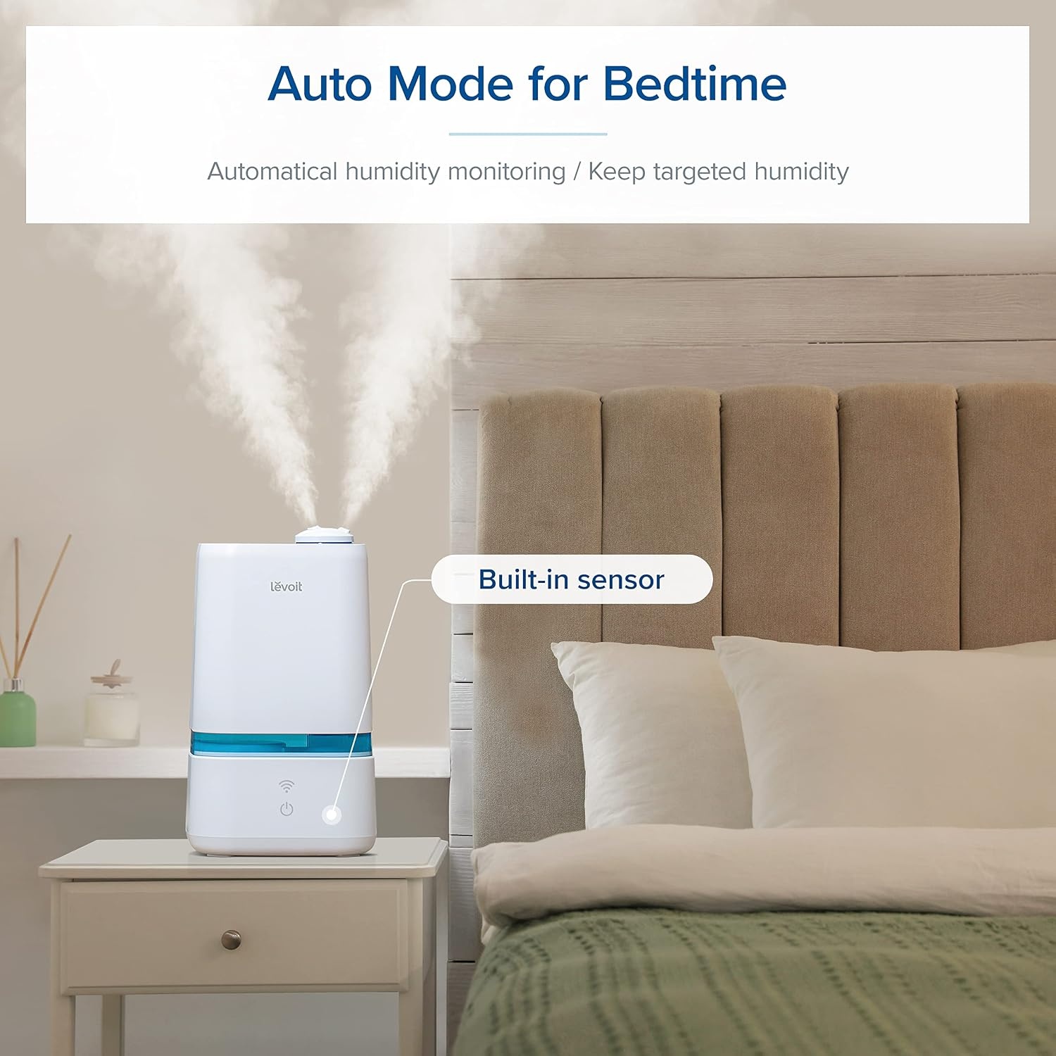 image:imageLEVOIT 4L Humidifiers for Bedroom Large Room amp Essential Oil Diffuser Quiet Cool Mist for Home Baby and Plants Last up to 40Hours Dual 360 Rotation Nozzles Handle Design Auto Shut Off BlueWhite and Blue