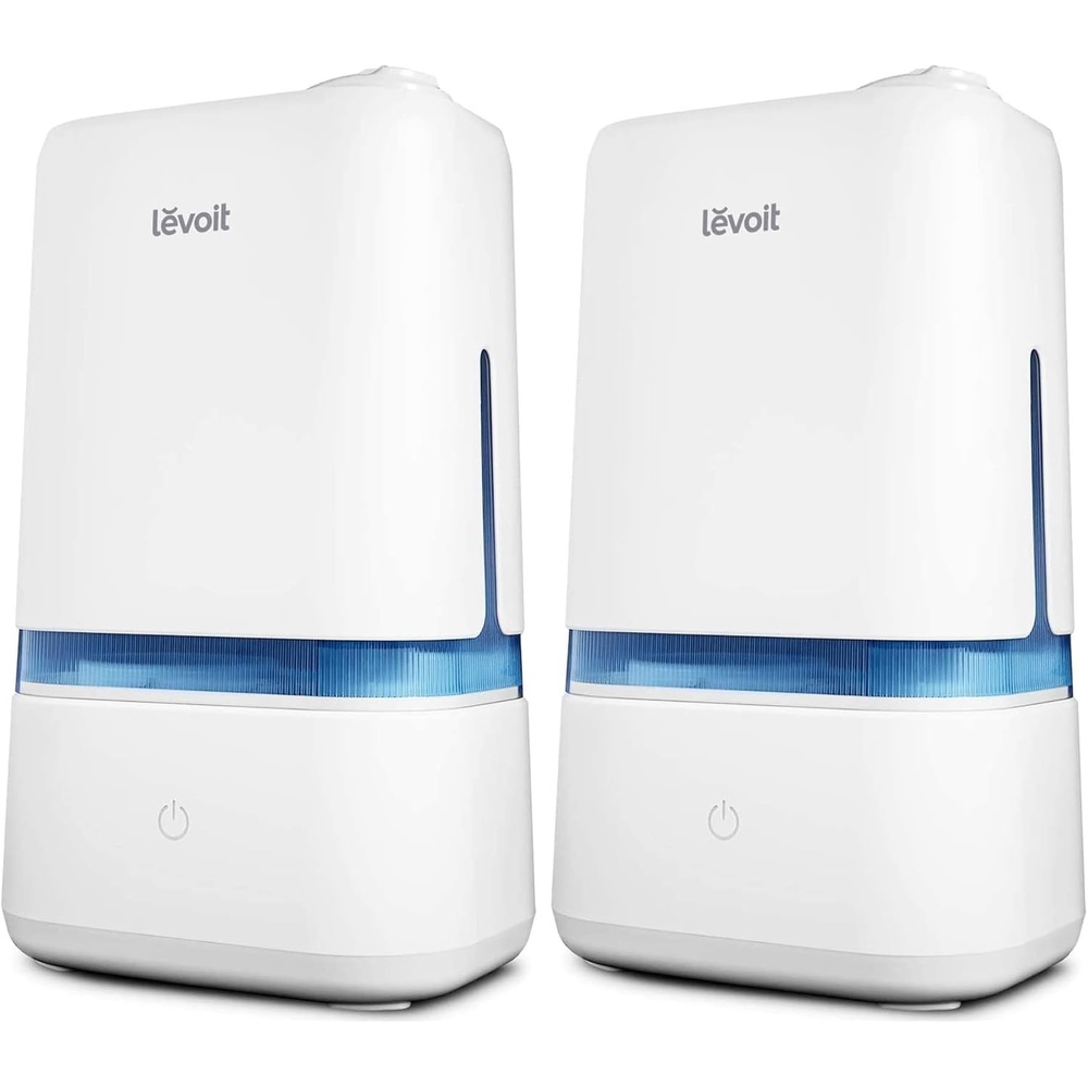 image:imageLEVOIT 4L Humidifiers for Bedroom Large Room amp Essential Oil Diffuser Quiet Cool Mist for Home Baby and Plants Last up to 40Hours Dual 360 Rotation Nozzles Handle Design Auto Shut Off BlueWhite
