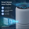 Levoit Air Purifier for Home Pets, Large Room Bedroom, AHAM VERIFIDE | HEPA Sleep Mode, Efficient Filter for Pet Dander, Odors, Captures Smoke, Dust, Pollen, Pet Lock, Core P350-P, Grey(White)